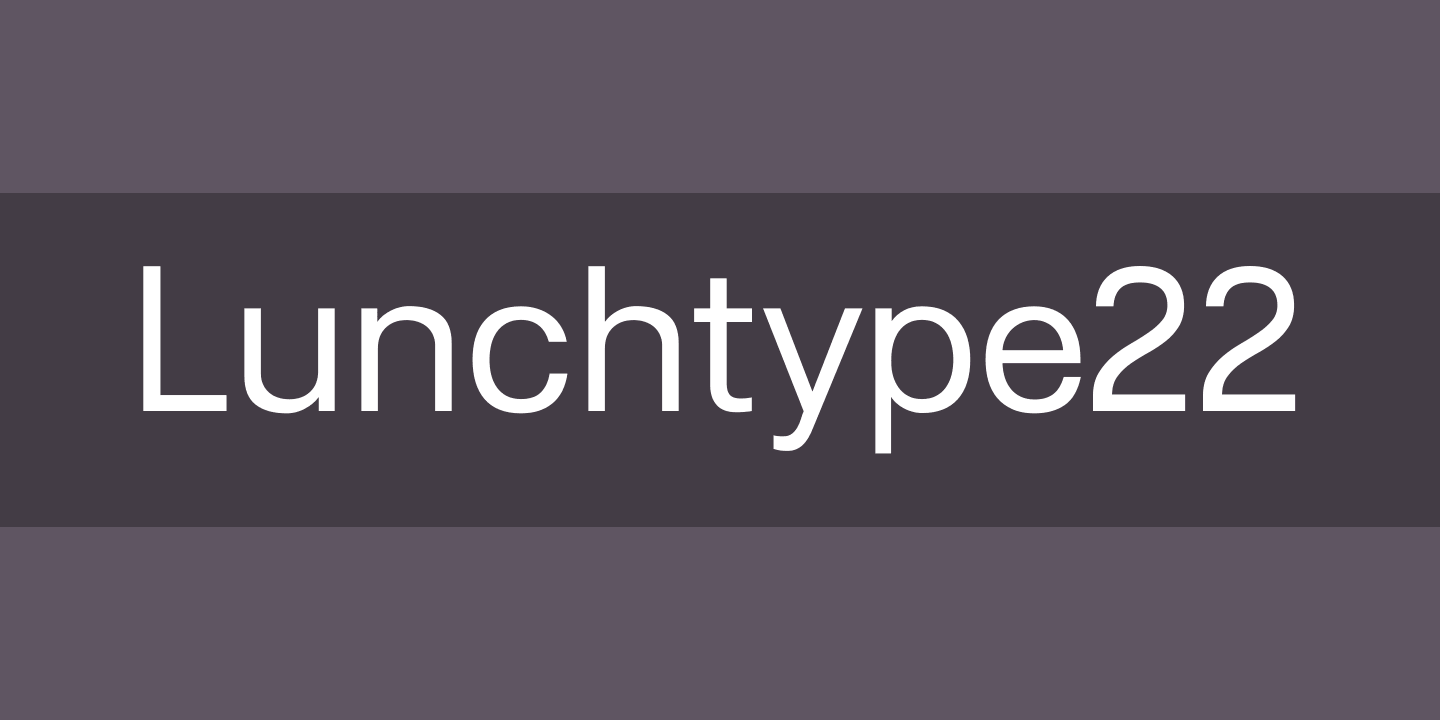 Lunchtype Font preview